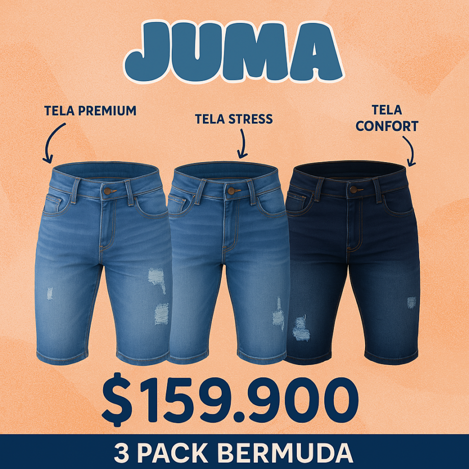 3 PACK BERMUDAS